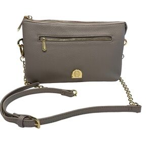 House Of Harlow 1960 Women’s Crossbody Bag Taupe Leather Gold Hdwr NWOT